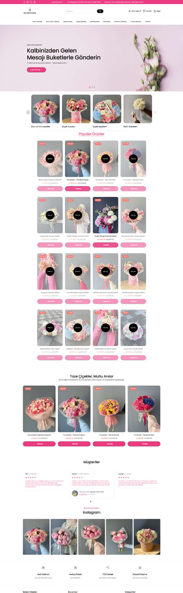 BuketNaya İstanbul site ekran görüntüsü